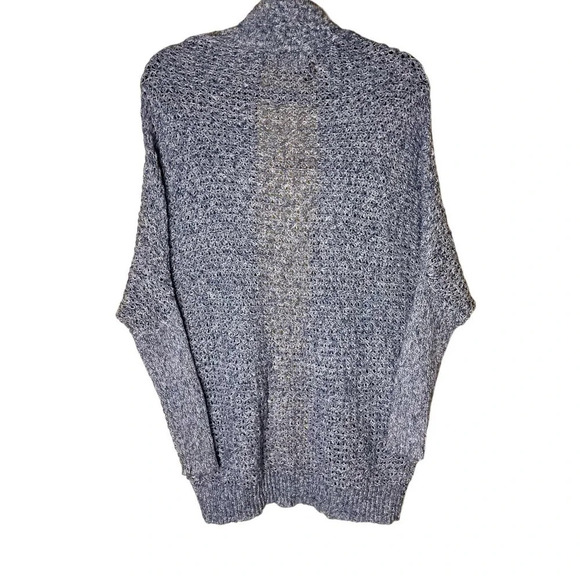 Hollister Women's Long Blue Knit Sweater Size XS/S Poncho Arms Cotton Blend - Picture 6 of 8